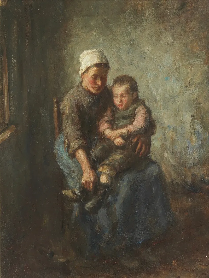 A Cuddle Wall Art by Robert Gemmell Hutchison - High-Resolution Digital Print
