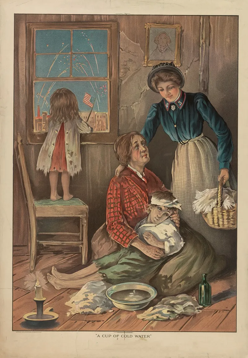 A Cup Of Cold Water Wall Art by American Lithographic Co. - High-Resolution Digital Print