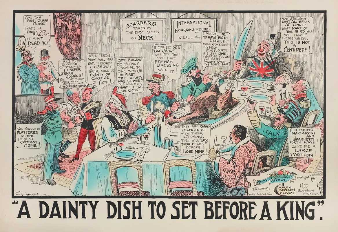 A Dainty Dish To Set Before A King Wall Art by Carey Cartoon Service - High-Resolution Digital Print