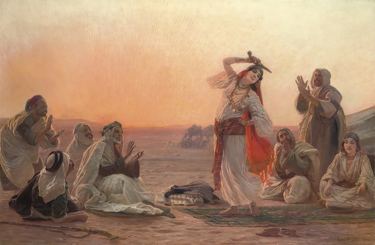 A Dance At Sunset Wall Art by Otto Pilny - High-Resolution Digital Print