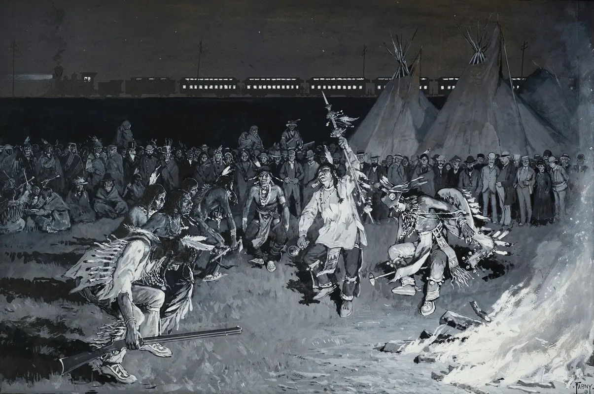 A Dance Of Crow Indians