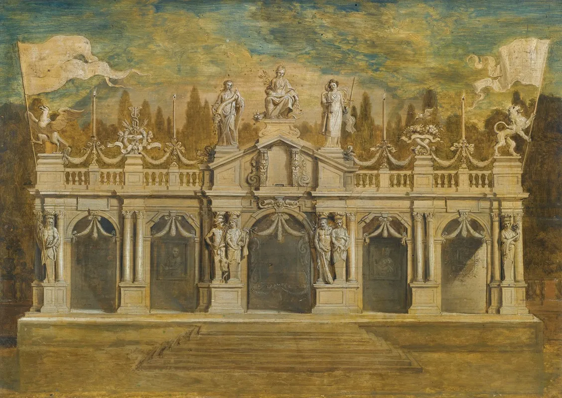 A Design For A Classical Loggia To Celebrate The Treaty Of Munster In Antwerp July 1648