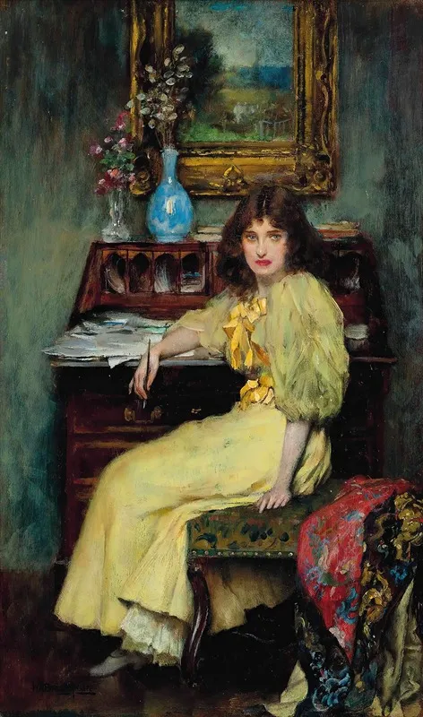 A Difficult Letter Wall Art by William Breakspeare - High-Resolution Digital Print
