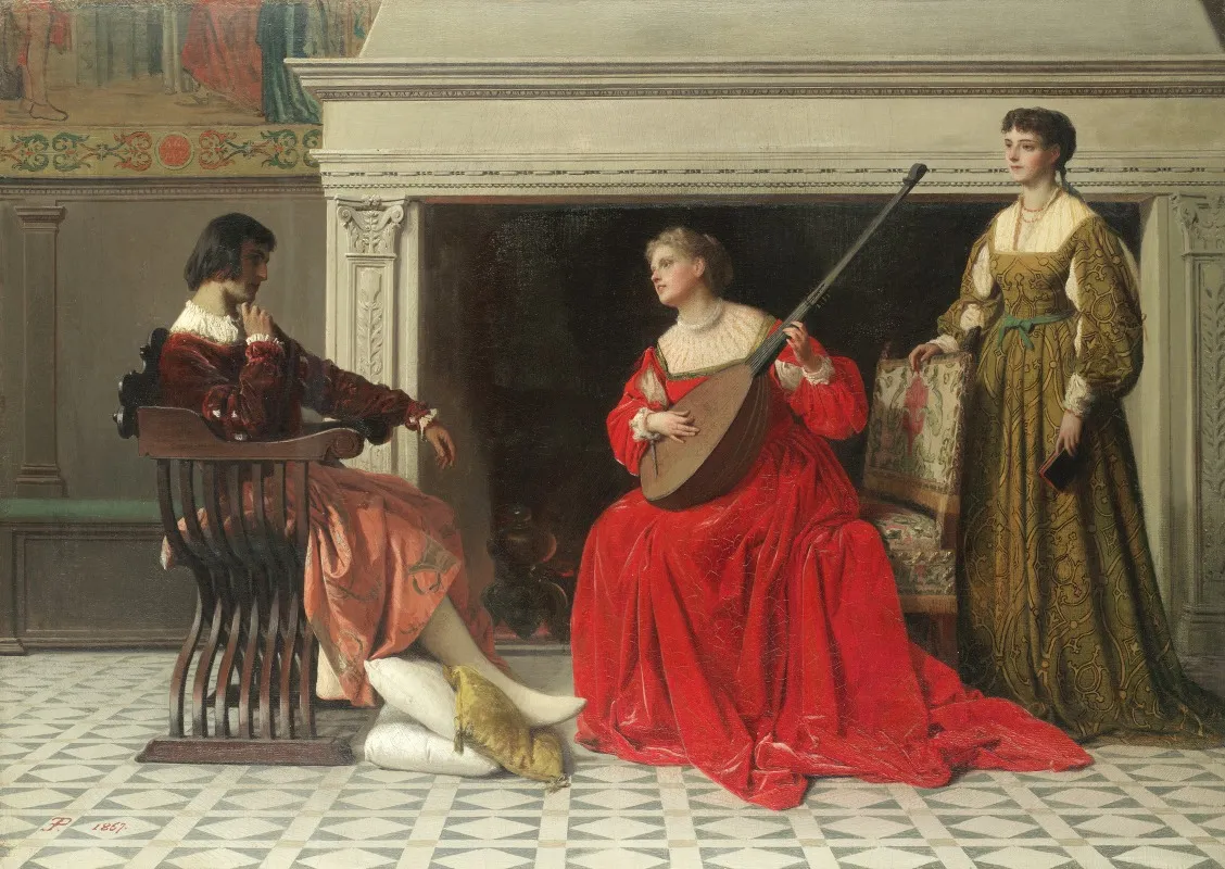 A Discerning Audience Wall Art by Eleuterio Pagliano - High-Resolution Digital Print