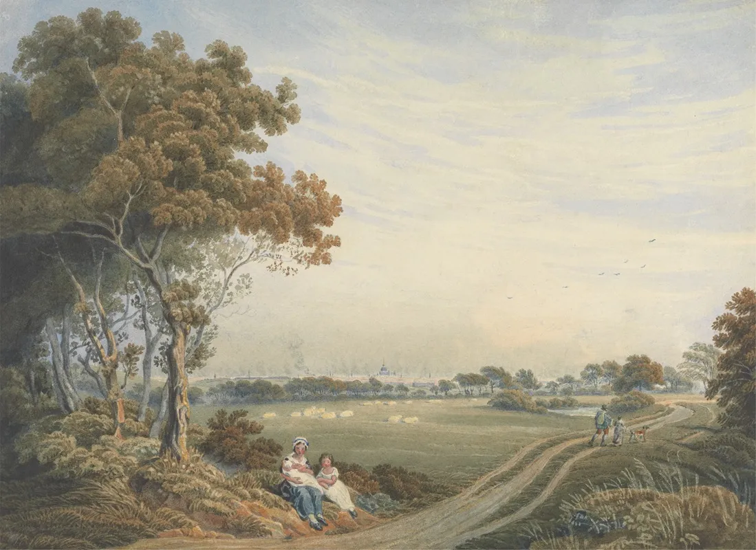 A Distant View Of The City Of London From St Johns Wood Wall Art by William Frederick Wells - High-Resolution Digital Print