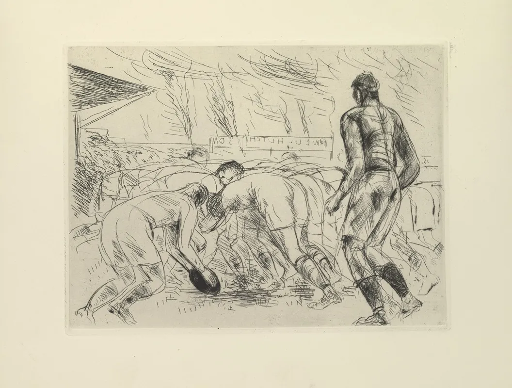 A Dunoyer De Segonzac La Melee Wall Art by Paul Valéry - High-Resolution Digital Print