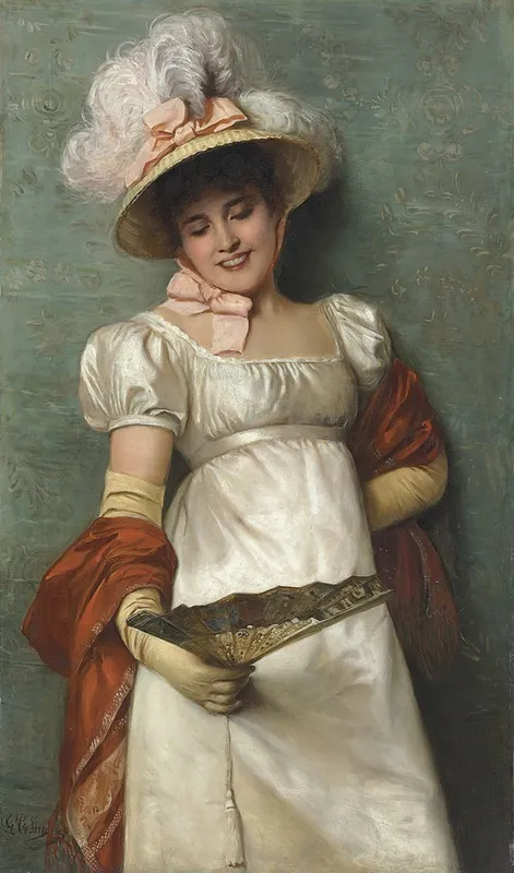 A Fair Maiden Wall Art by Giovanni Costa - High-Resolution Digital Print