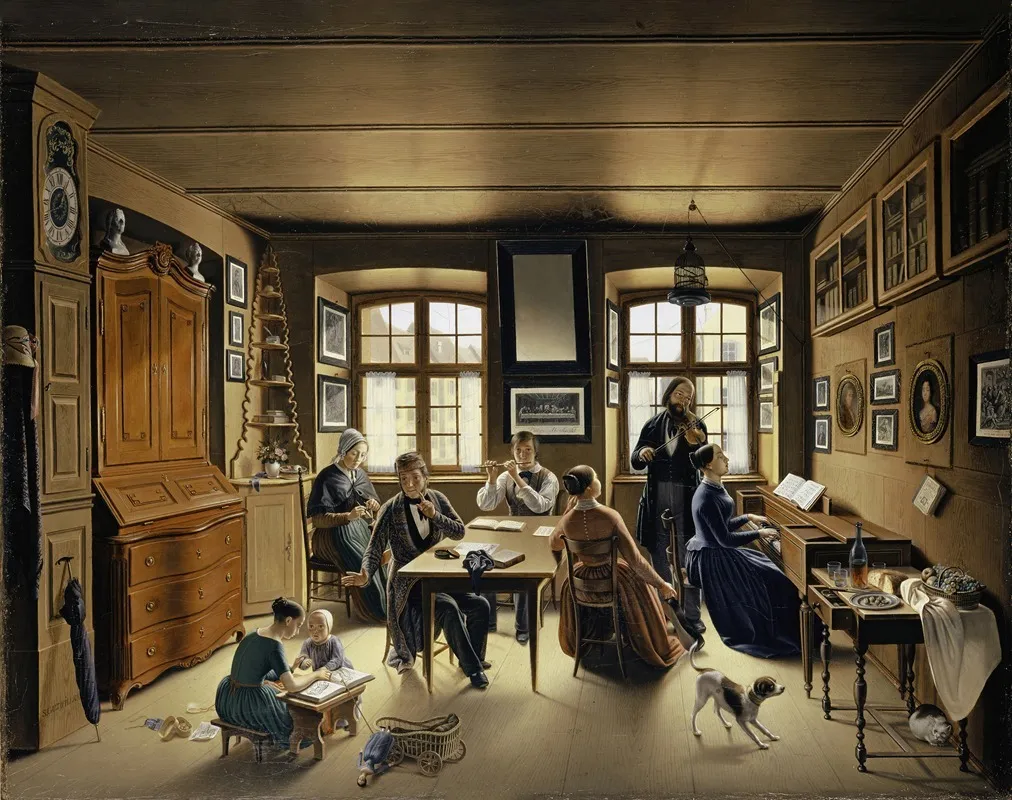 A Family Concert In Basel Wall Art by Sebastian Gutzwiller - High-Resolution Digital Print