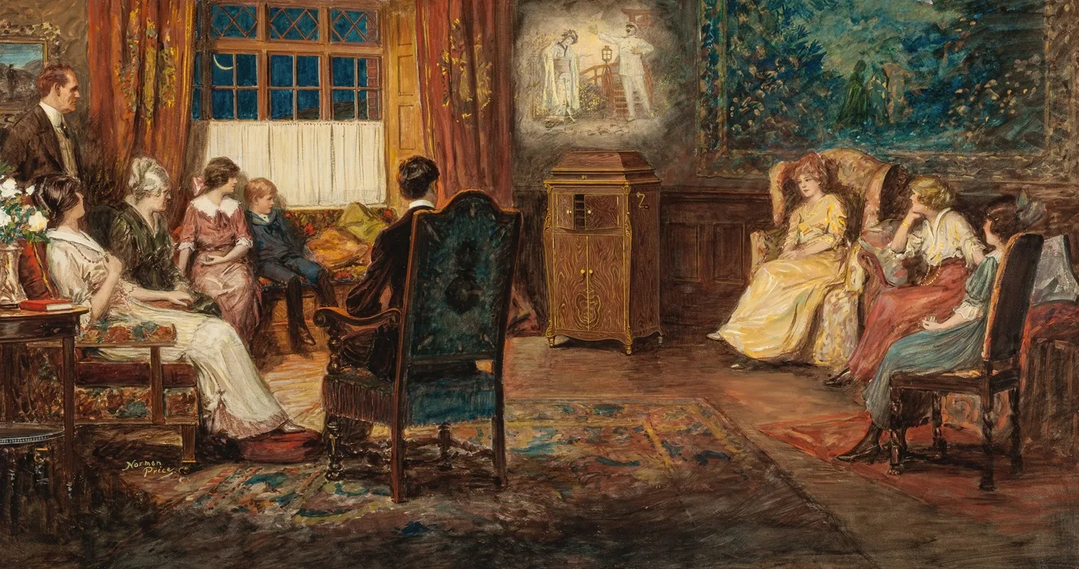 A Family Gathering Wall Art by Norman Mills Price - High-Resolution Digital Print