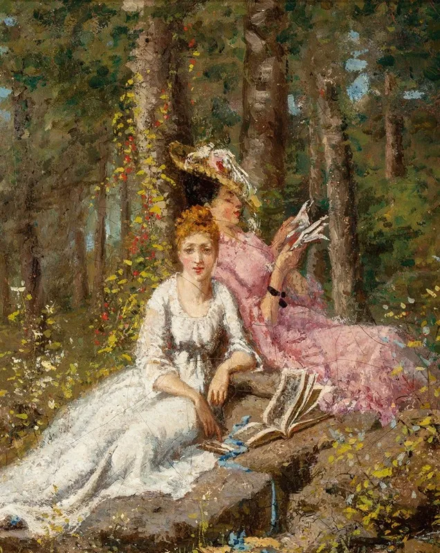 A Favorite Summer Pastime Wall Art by Henry Joseph Thouron - High-Resolution Digital Print