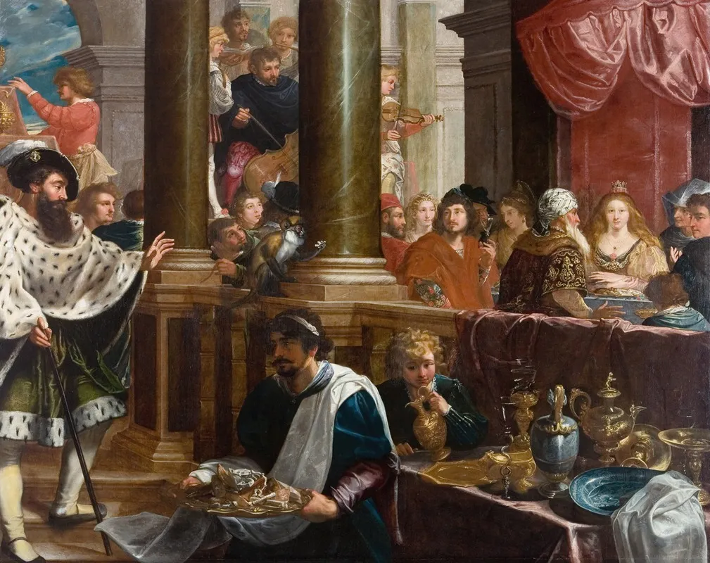 A Feast Wall Art by Isaac Isaacsz - High-Resolution Digital Print