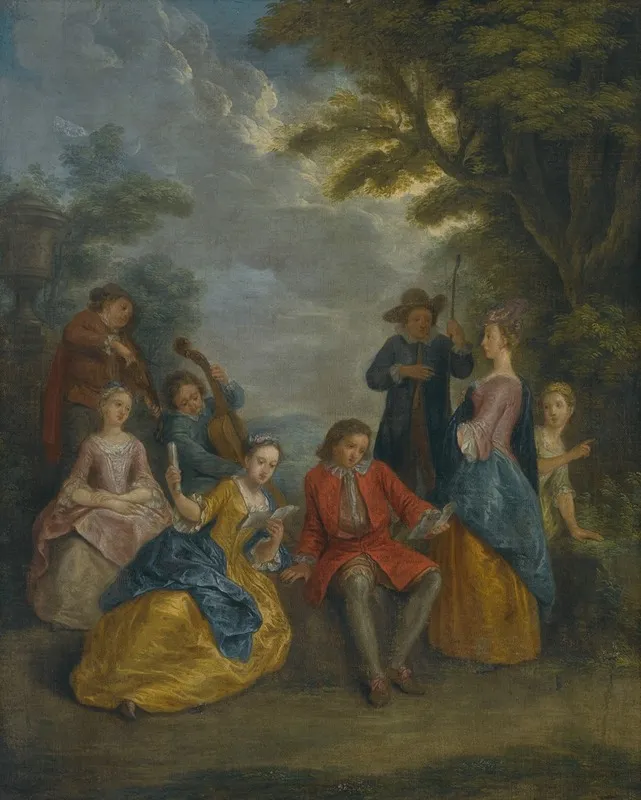 A Fete Champetre Wall Art by Joseph Francis Nollekens - High-Resolution Digital Print