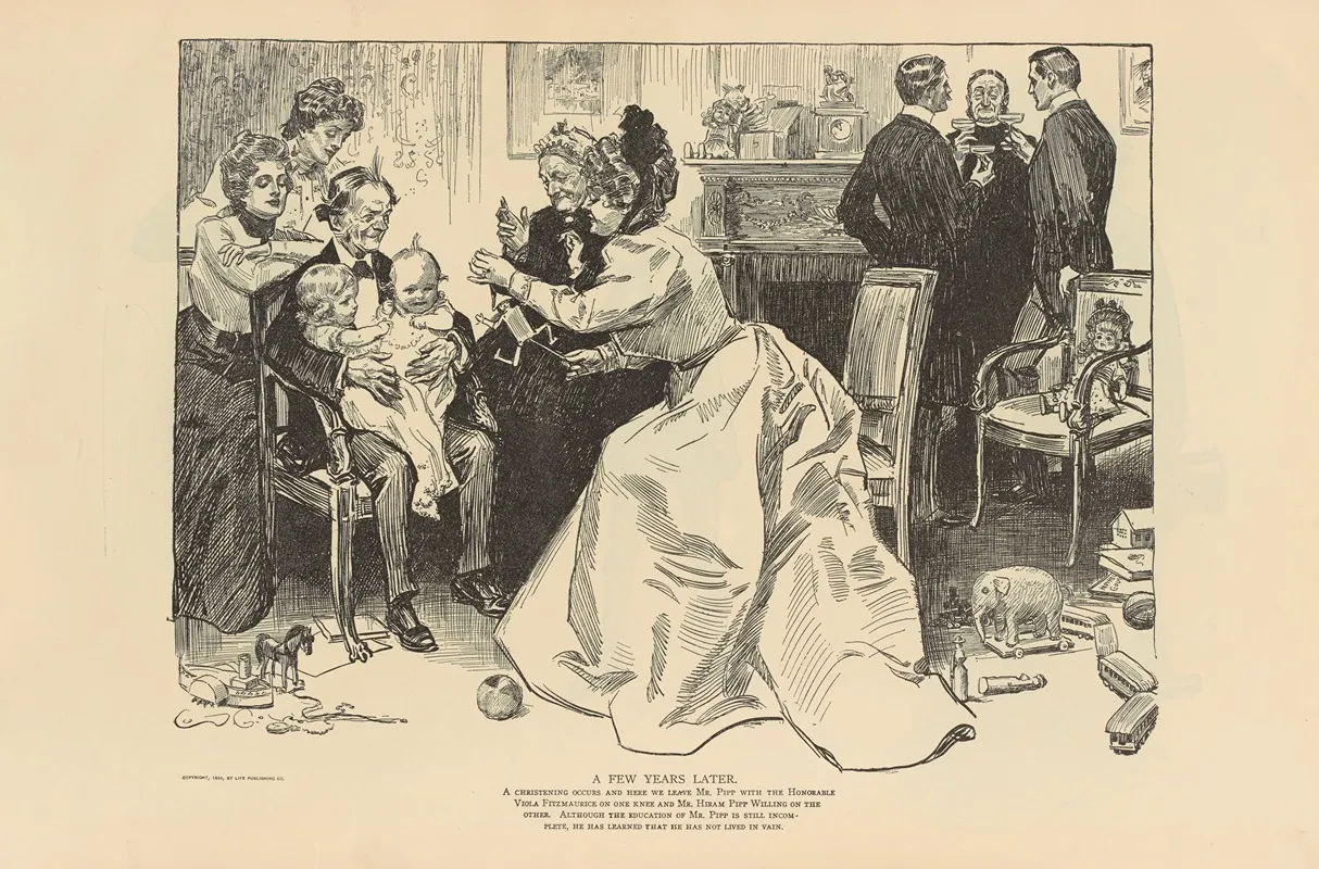 A Few Years Later Wall Art by Charles Dana Gibson - High-Resolution Digital Print