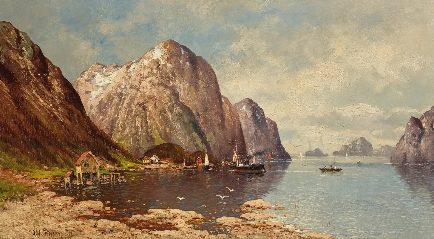 A Fjord Wall Art by Olaf Petersen - High-Resolution Digital Print