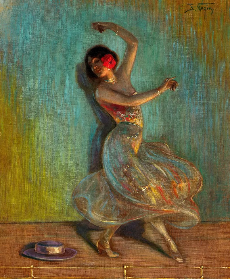A Flamenco Dancer 2 Wall Art by Frederick Vezin - High-Resolution Digital Print
