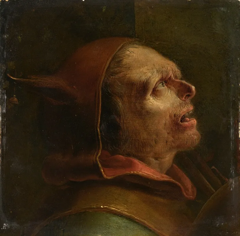 A Fool Seen In Profile Wall Art by Jan van der Venne - High-Resolution Digital Print
