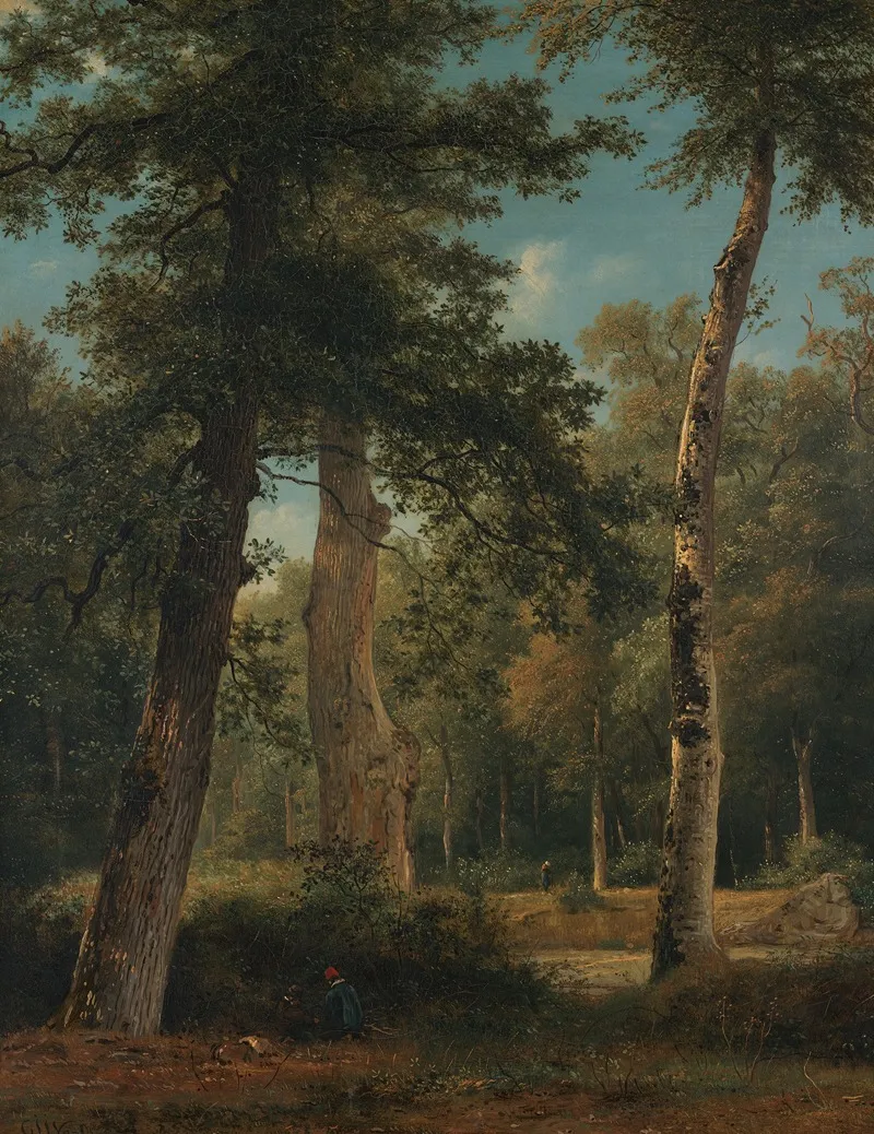 A Forest In Fontainebleau Wall Art by Georgius Jacobus Johannes van Os - High-Resolution Digital Print