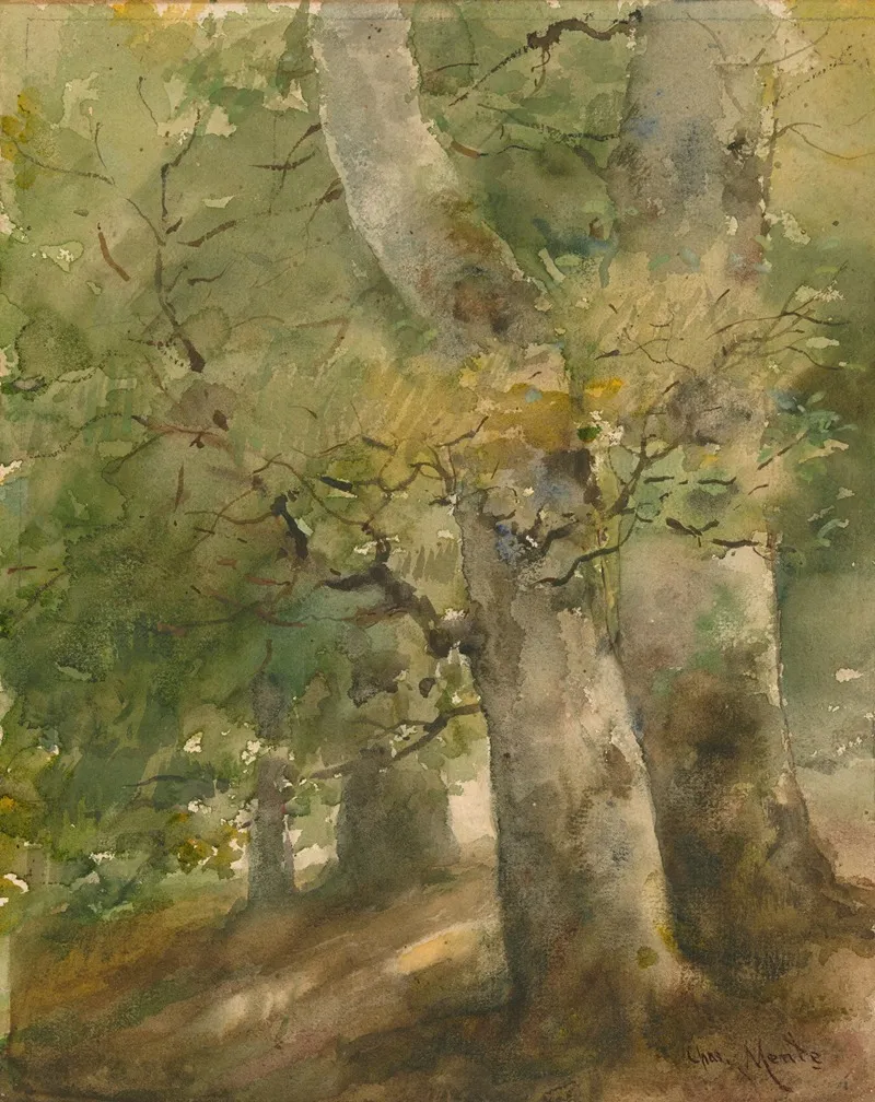 A Forest Scene Wall Art by Charles Mente - High-Resolution Digital Print
