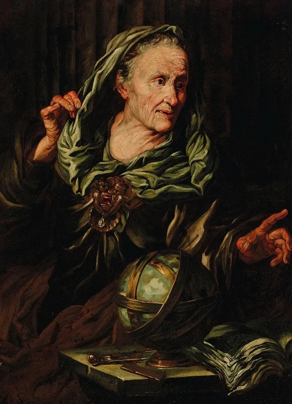 A Fortune Teller Wall Art by Giovanni Battista Langetti - High-Resolution Digital Print
