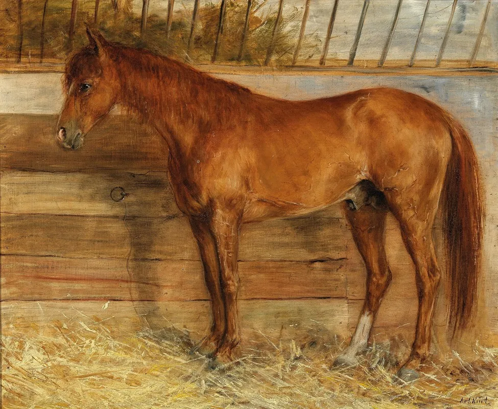 A Fox In A Stable Wall Art by Arthur Kurtz - High-Resolution Digital Print