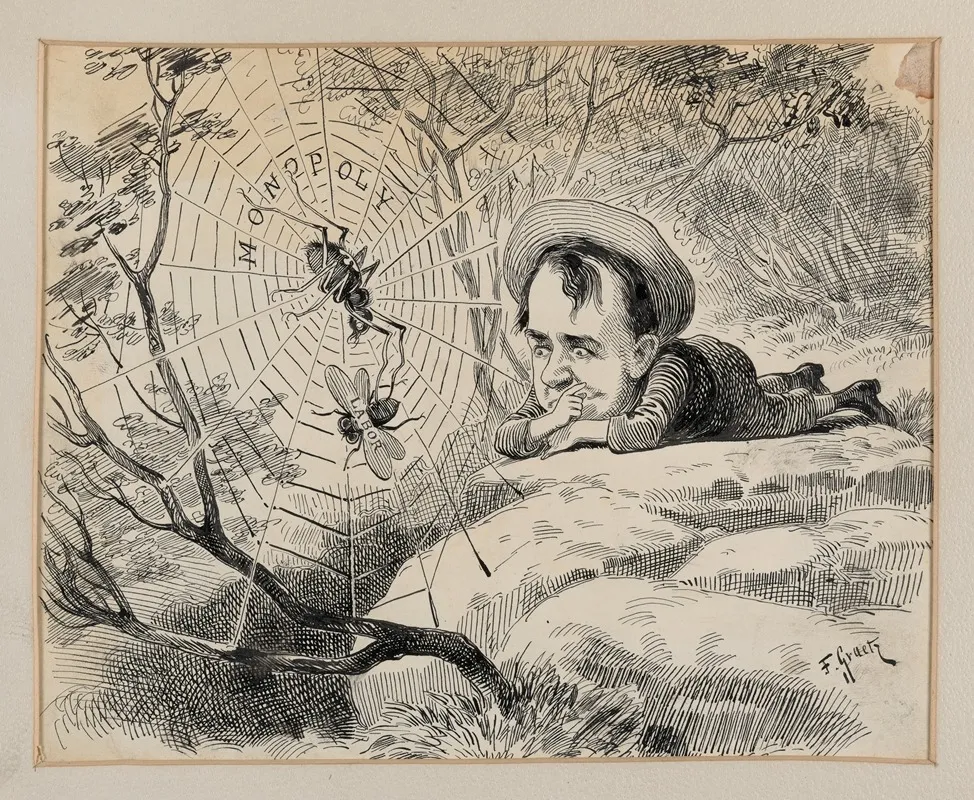 A Fragment From Jay Goulds Autobiography How He First Studied The Problem Of Monopoly Vs Labor Wall Art by F. Graetz - High-Resolution Digital Print