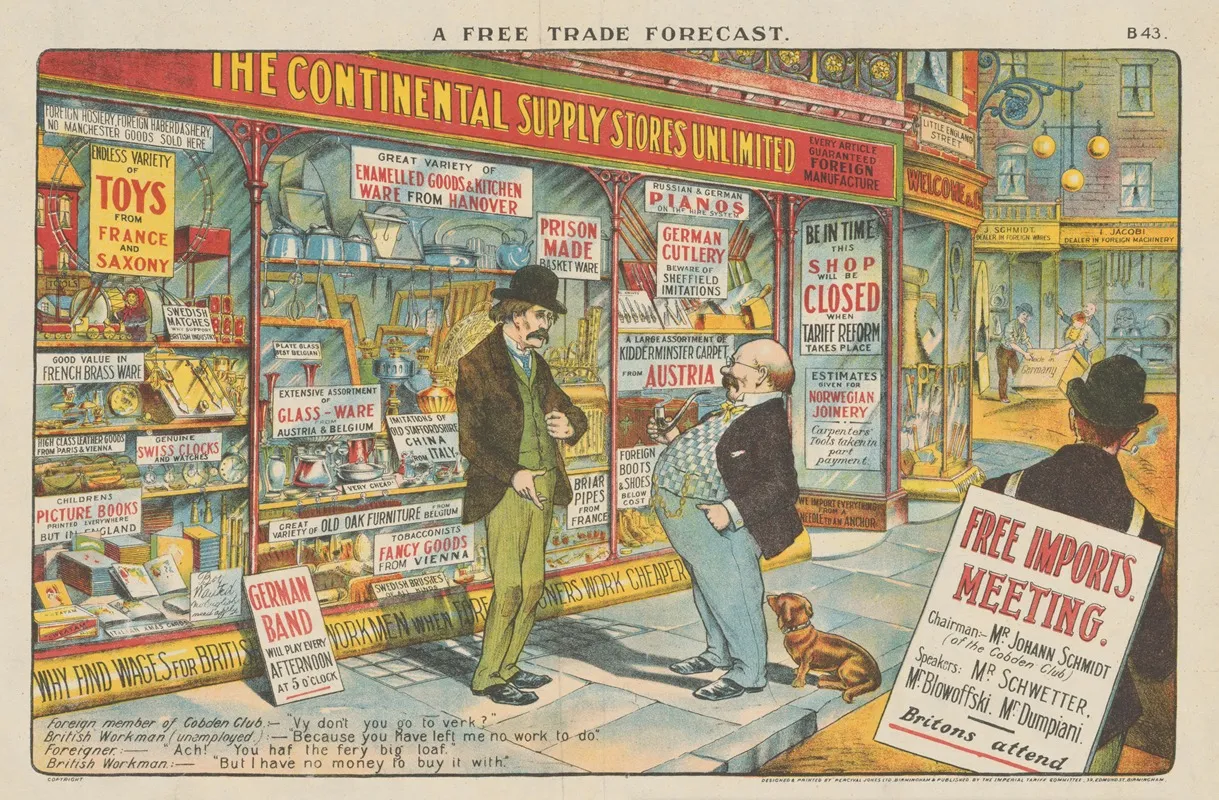 A Free Trade Forecast Wall Art by Percival Jones - High-Resolution Digital Print