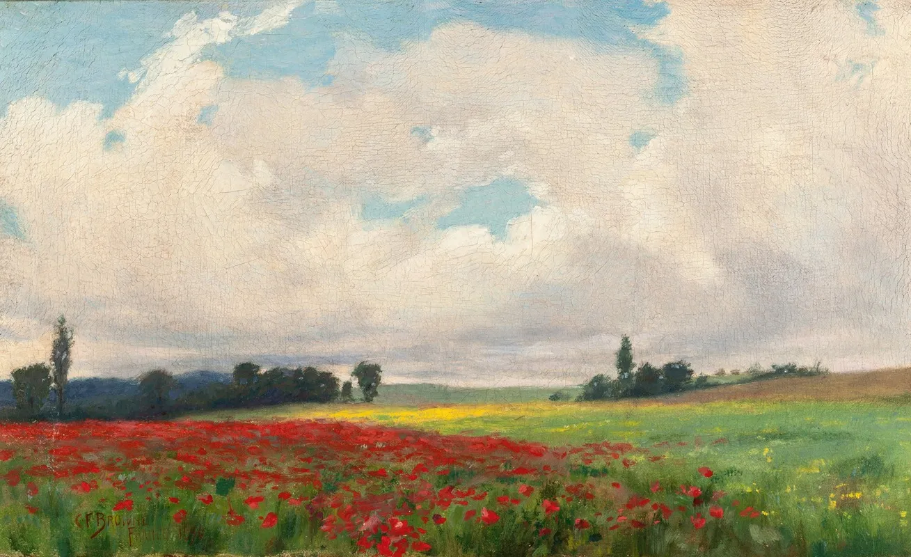 A French Poppy Field Wall Art by Charles Francis Browne - High-Resolution Digital Print