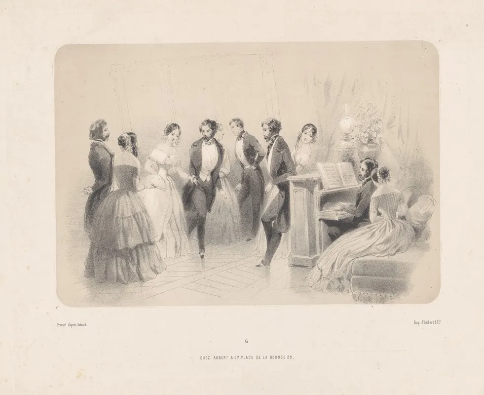 A French Salon Wall Art by Eugène Charles François Guérard - High-Resolution Digital Print