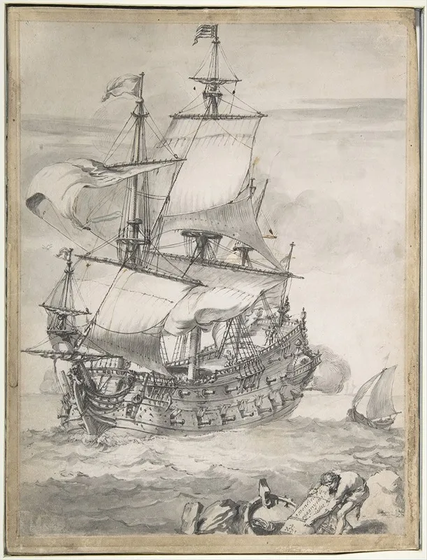 A Frigate At Sea