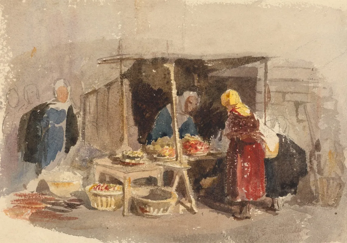 A Fruit Stall In A Market