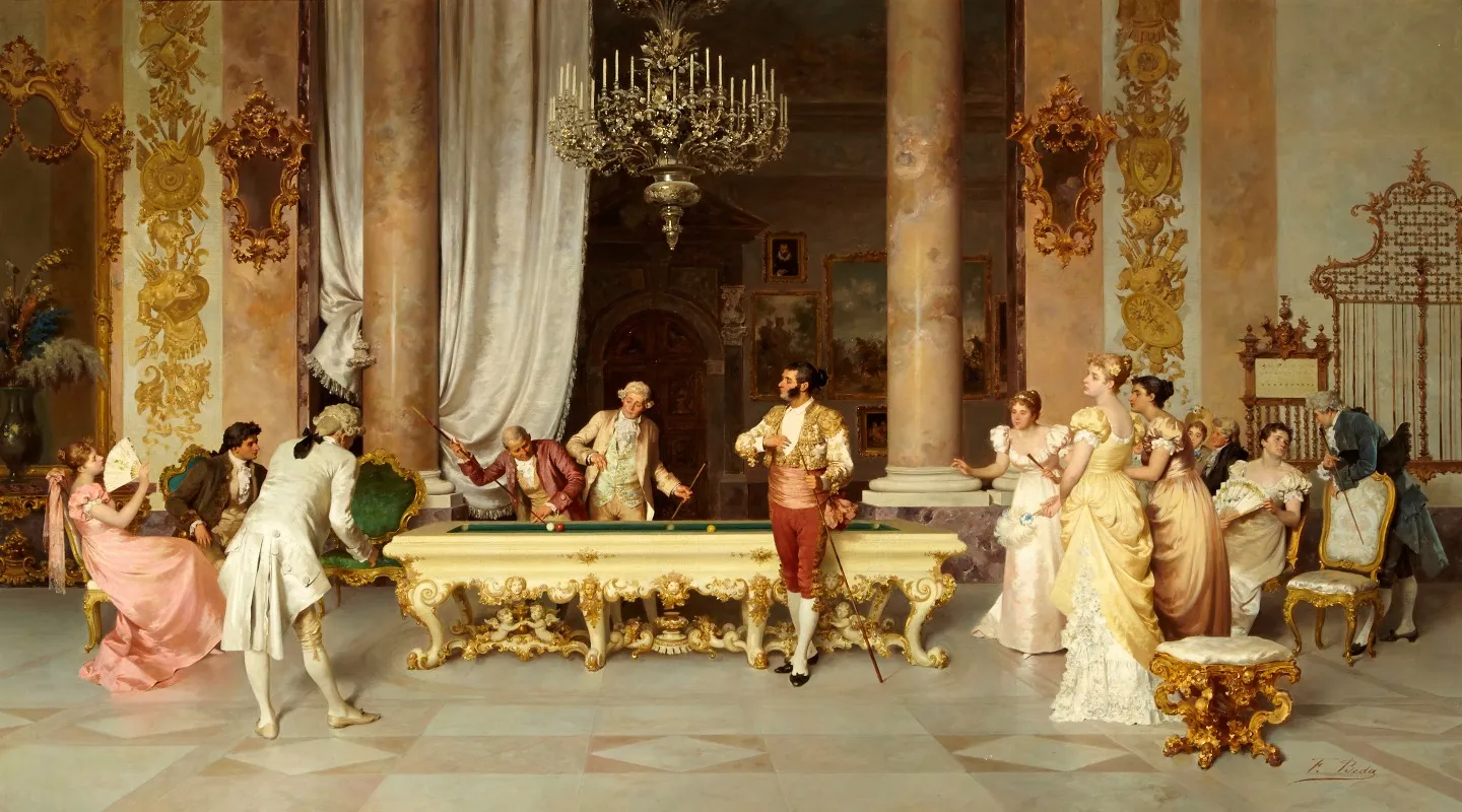 A Game Of Billiards 3 Wall Art by Francesco Beda - High-Resolution Digital Print