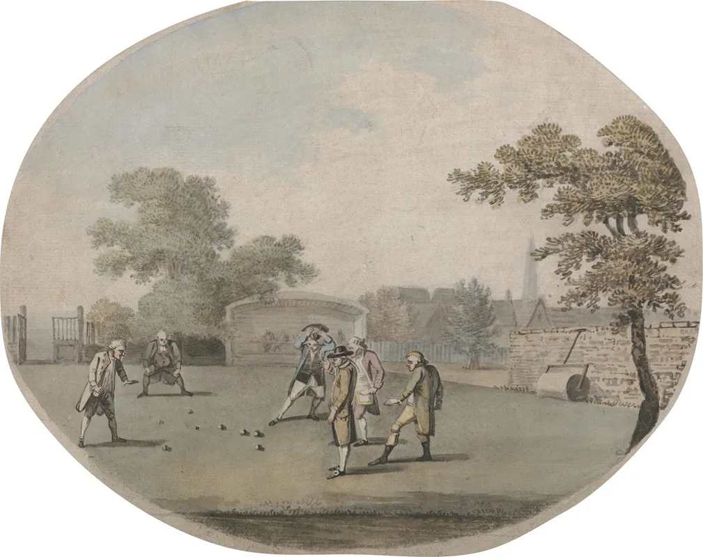 A Game Of Bowls Wall Art by John Collet - High-Resolution Digital Print