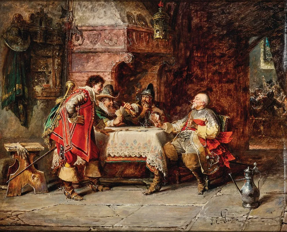 A Game Of Cards 4 Wall Art by Jakob Emanuel Gaisser - High-Resolution Digital Print
