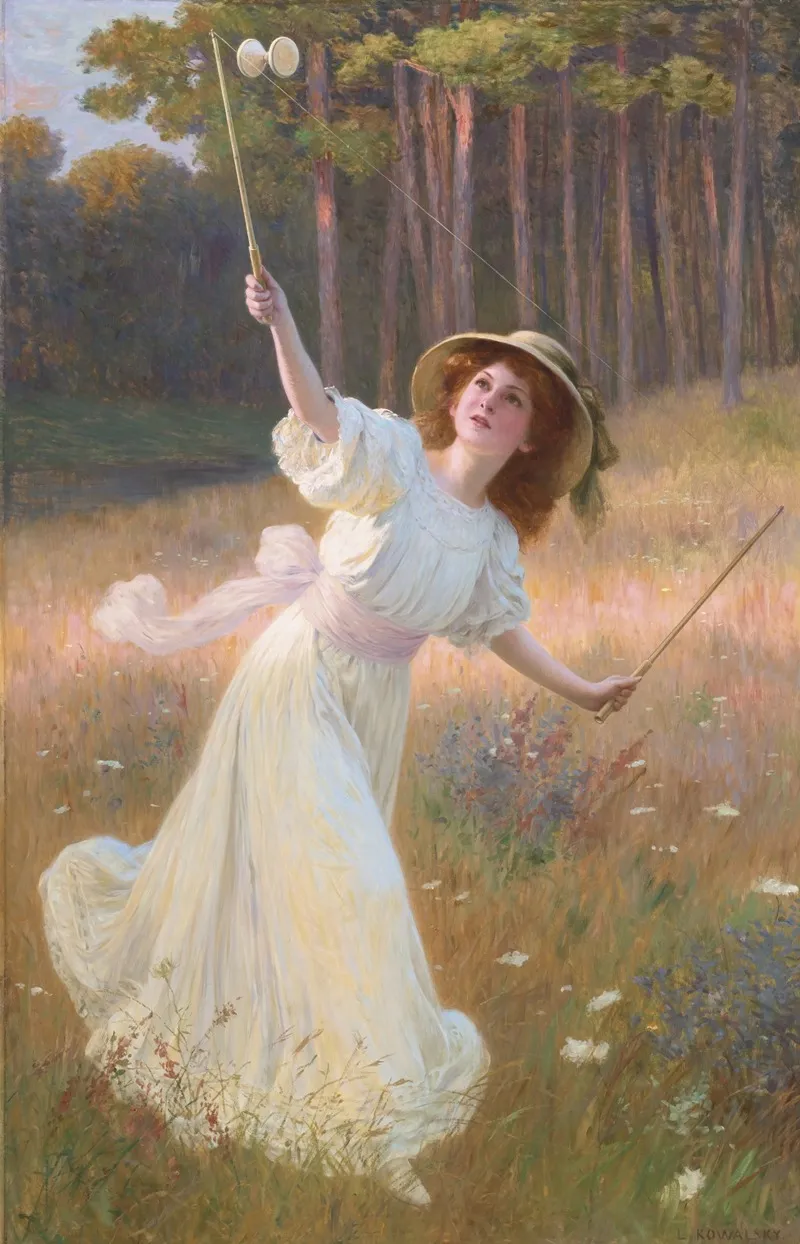 A Game Of Diabolo Wall Art by Léopold-Franz Kowalski - High-Resolution Digital Print