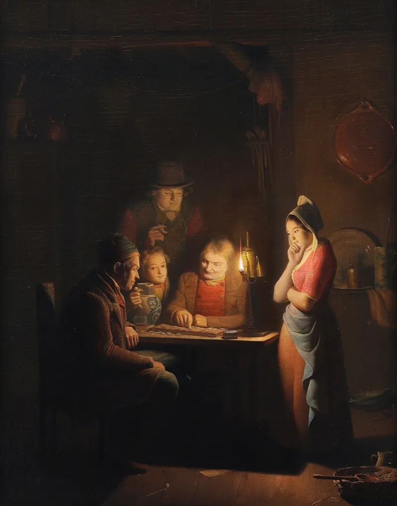 A Game Of Draughts 2 Wall Art by Johannes Rosierse - High-Resolution Digital Print