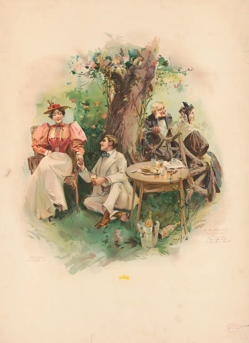 A Garden Party 2 Wall Art by Fred Achert - High-Resolution Digital Print