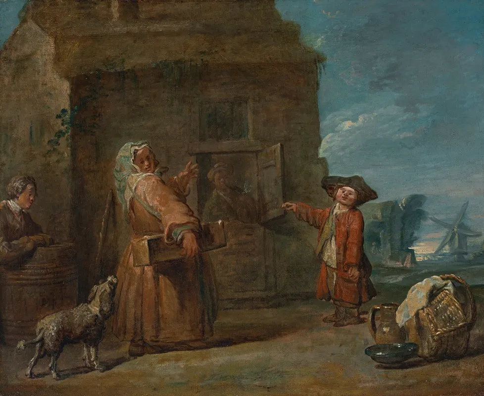 A Genre Scene Possibly La Boite Du Prestidigitateur The Conjurers Box Wall Art by Jean Siméon Chardin - High-Resolution Digital Print