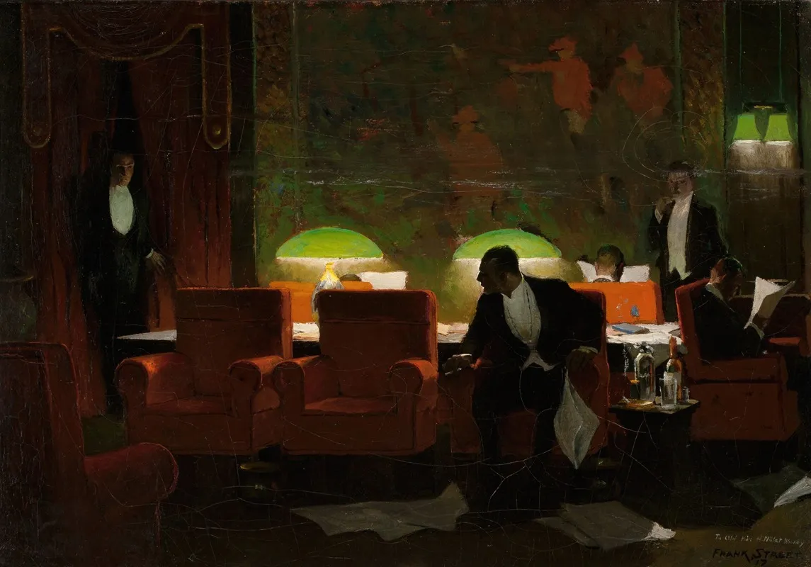 A Gentlemans Club Wall Art by Frank Street - High-Resolution Digital Print