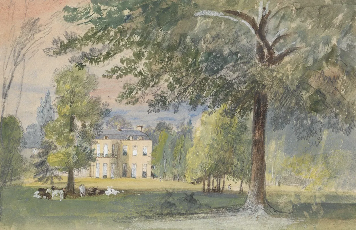 A Georgian House Wall Art by John Gendall - High-Resolution Digital Print