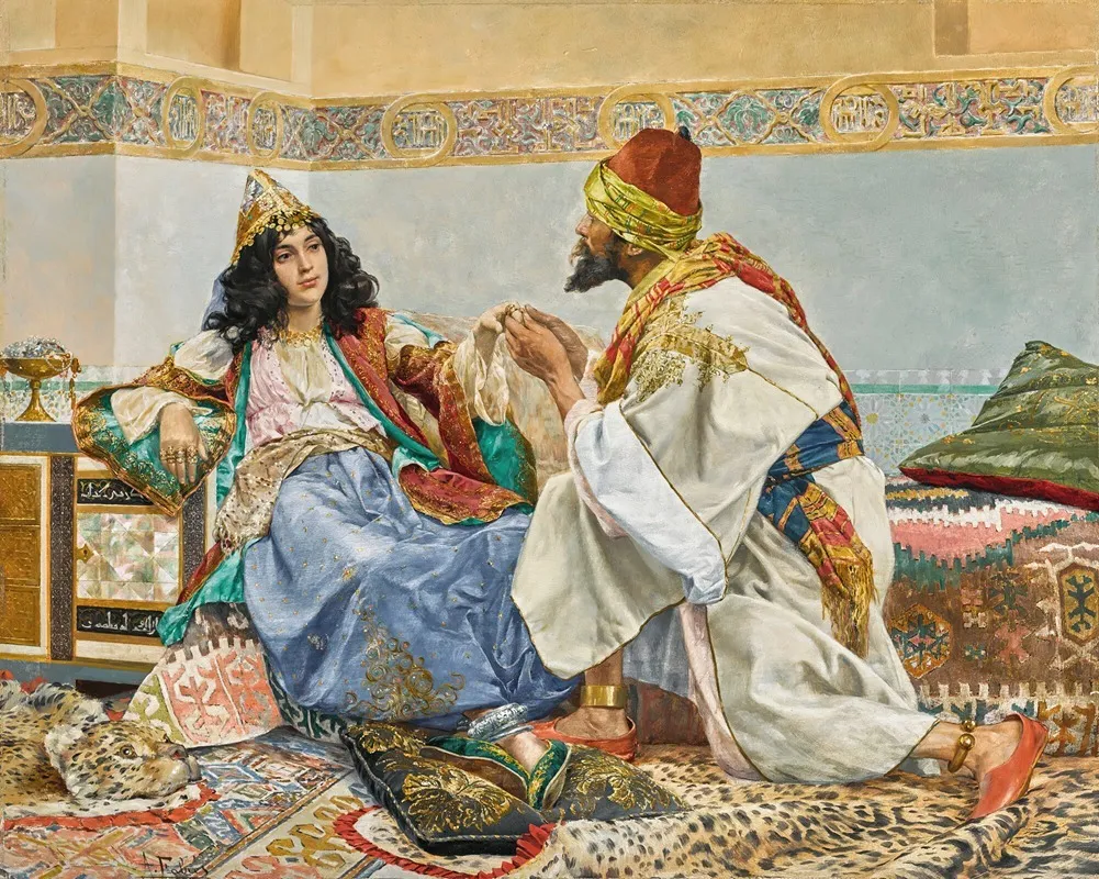 A Gift For The Favourite Wall Art by Antonio Fabrés - High-Resolution Digital Print