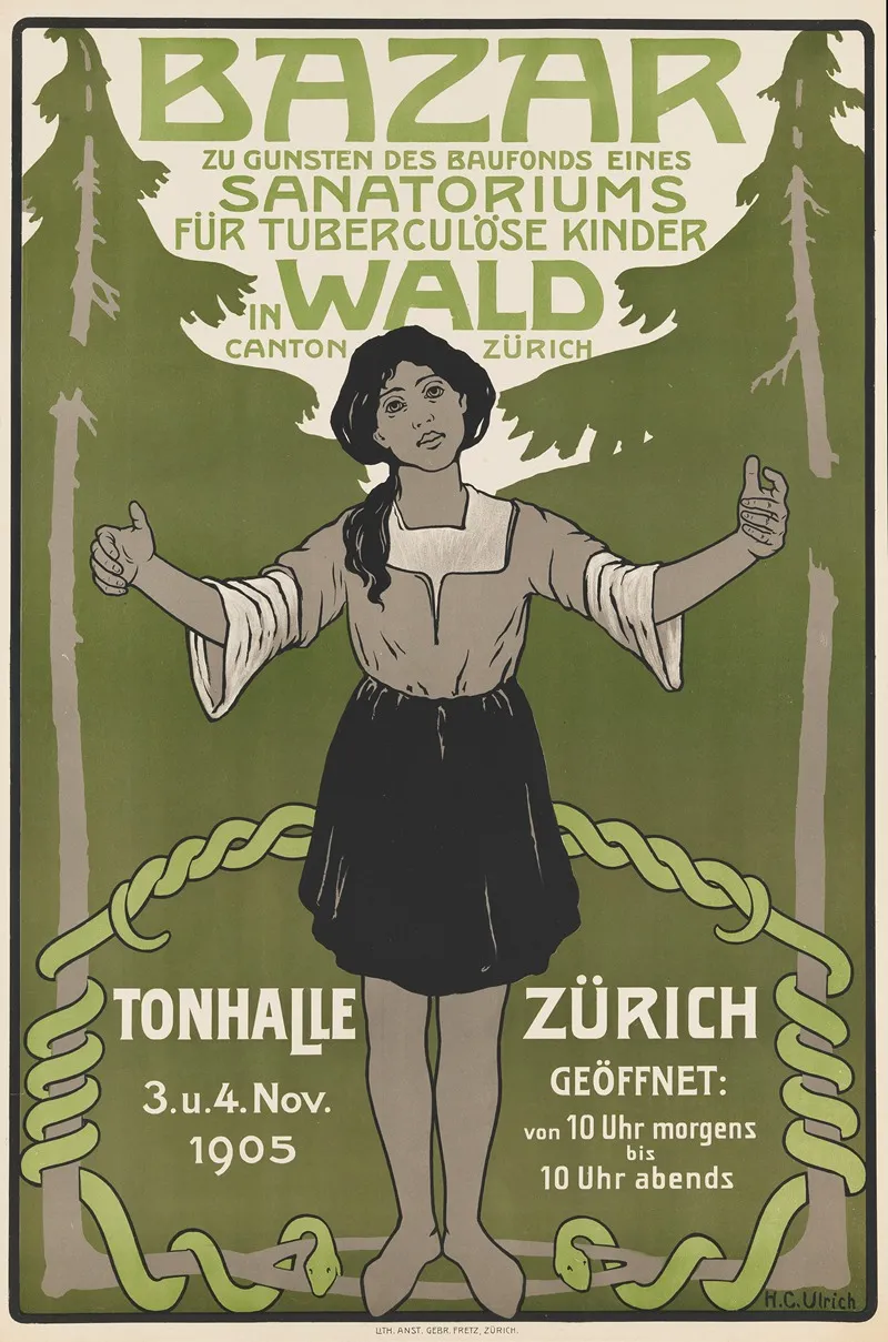 A Girl With Tuberculosis Appealing For Funds For A Sanatorium Wall Art by Anonymous - High-Resolution Digital Print