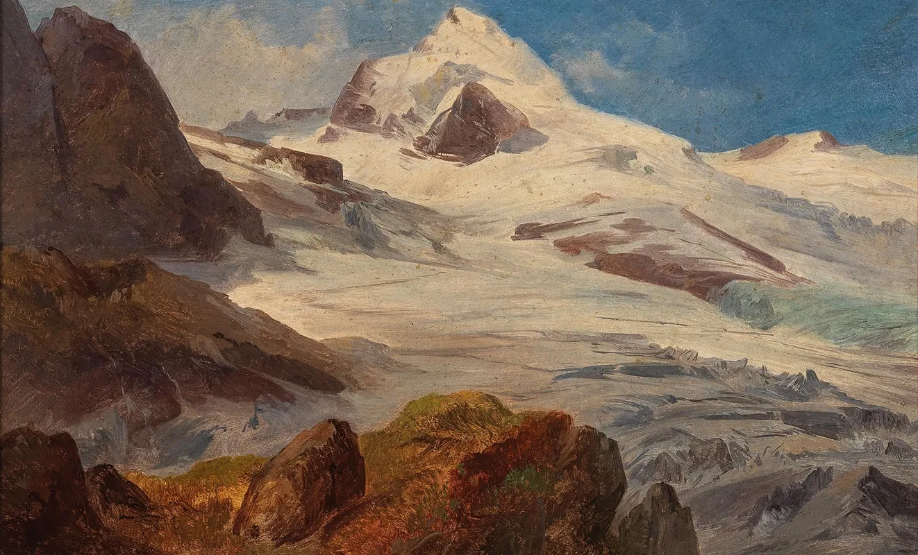 A Glacier In The Salzburg Region Wall Art by Friedrich Zeller - High-Resolution Digital Print