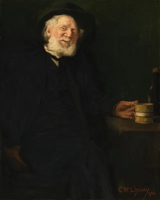 A Good Story Portrait Of Robert Loftin Newman Wall Art by Clara Taggart Mac Chesney - High-Resolution Digital Print