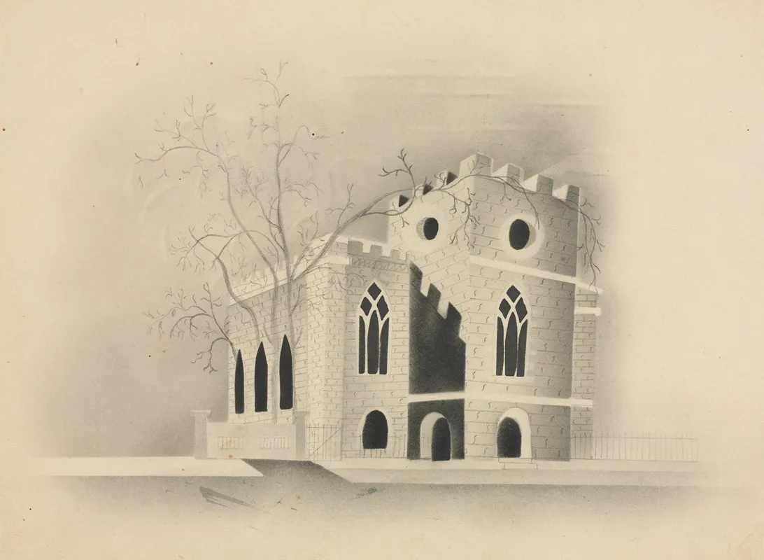 A Gothic Church By Moonlight Wall Art by Mary Altha Nims - High-Resolution Digital Print