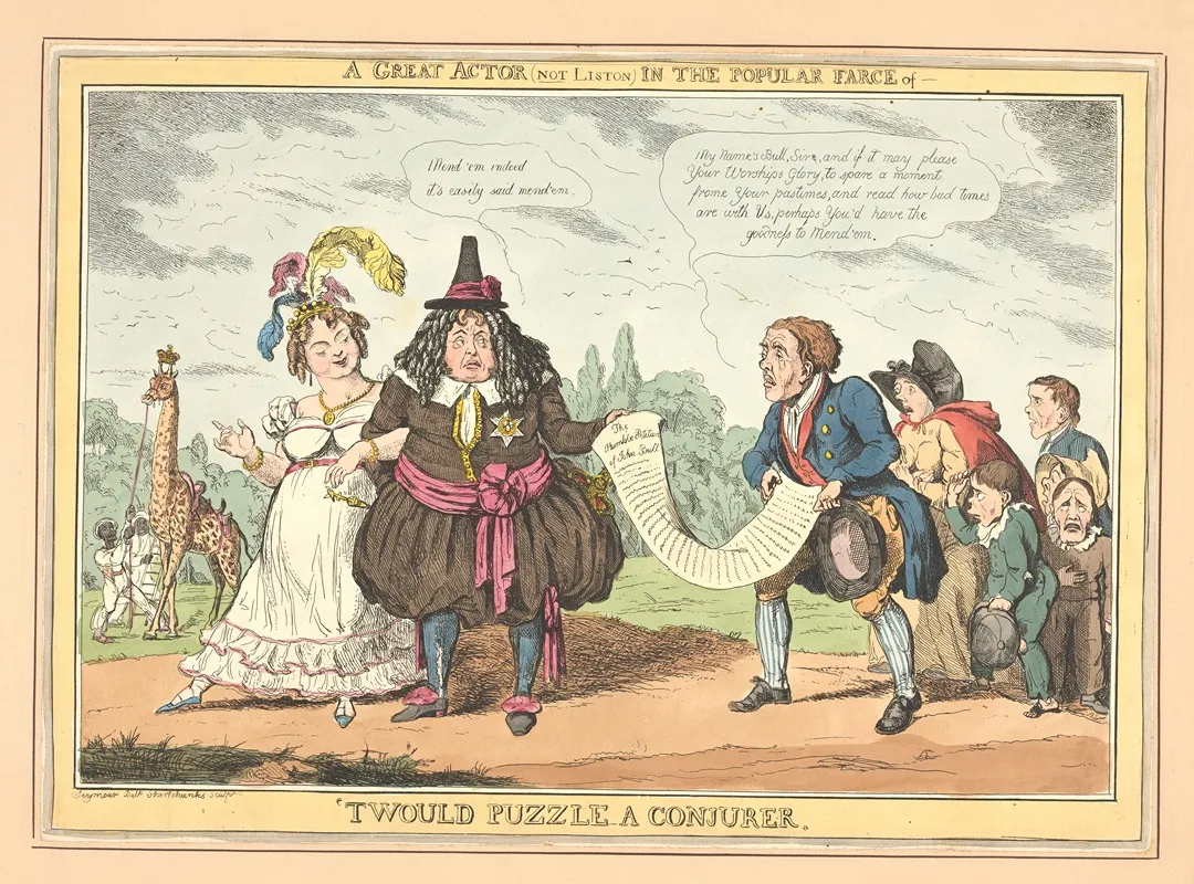 A Great Actor Not Liston In The Popular Farce Of Twould Puzzle A Conjurer Wall Art by Robert Seymour - High-Resolution Digital Print