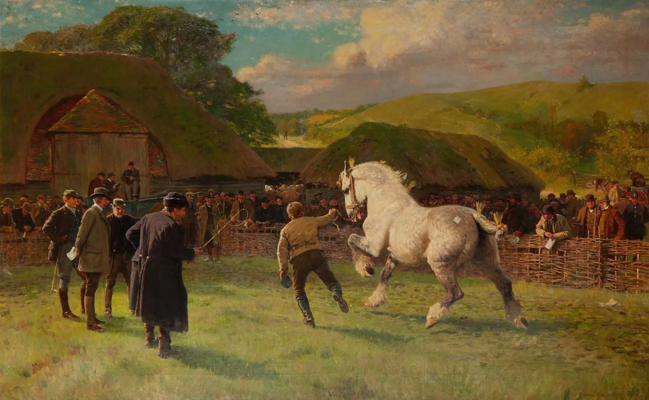 A Grey Mare Wall Art by William Frank Calderon - High-Resolution Digital Print