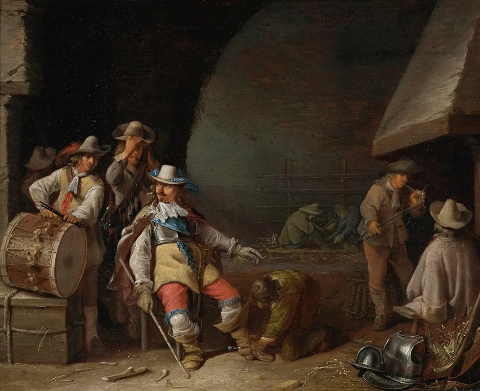 A Guardroom Interior 2 Wall Art by Anthonie Palamedesz. - High-Resolution Digital Print