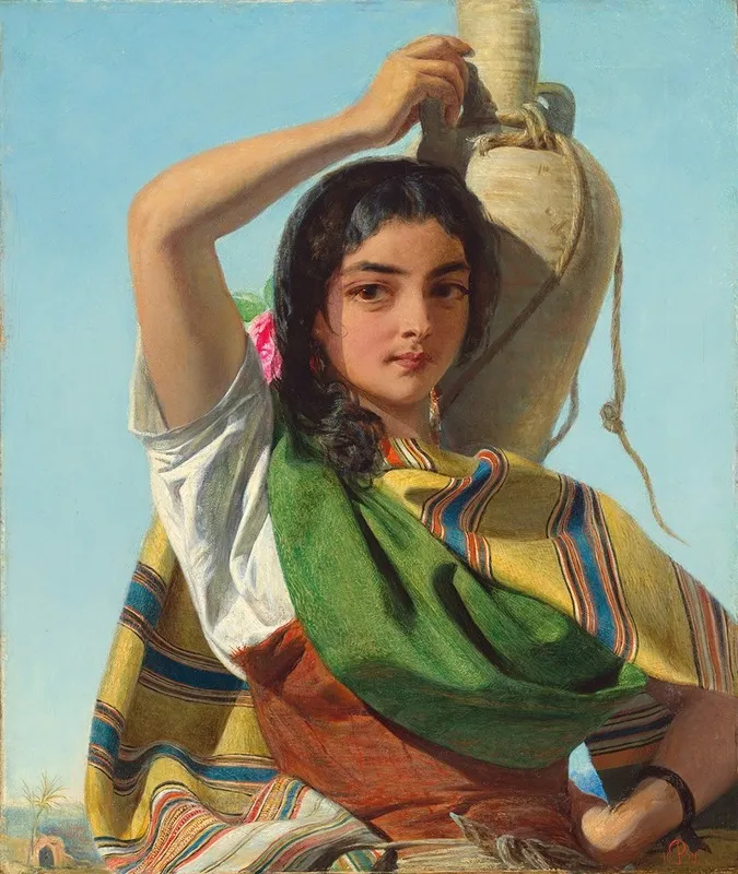 A Gypsy Water Carrier Of Seville Wall Art by John Phillip - High-Resolution Digital Print
