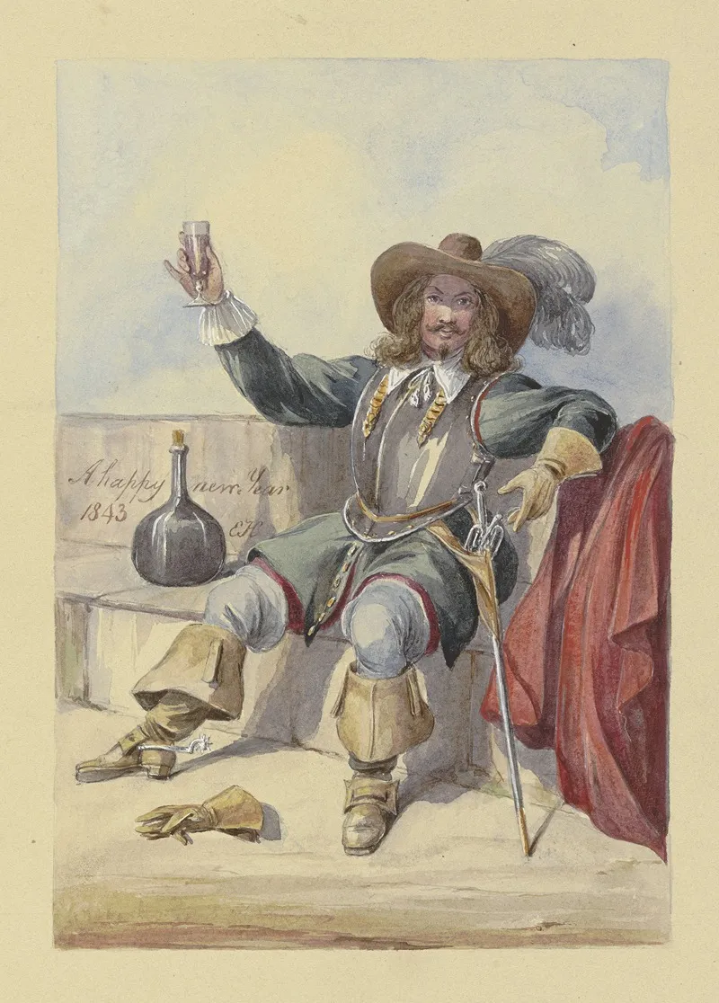 A Happy New Year Wall Art by Edward Hull - High-Resolution Digital Print