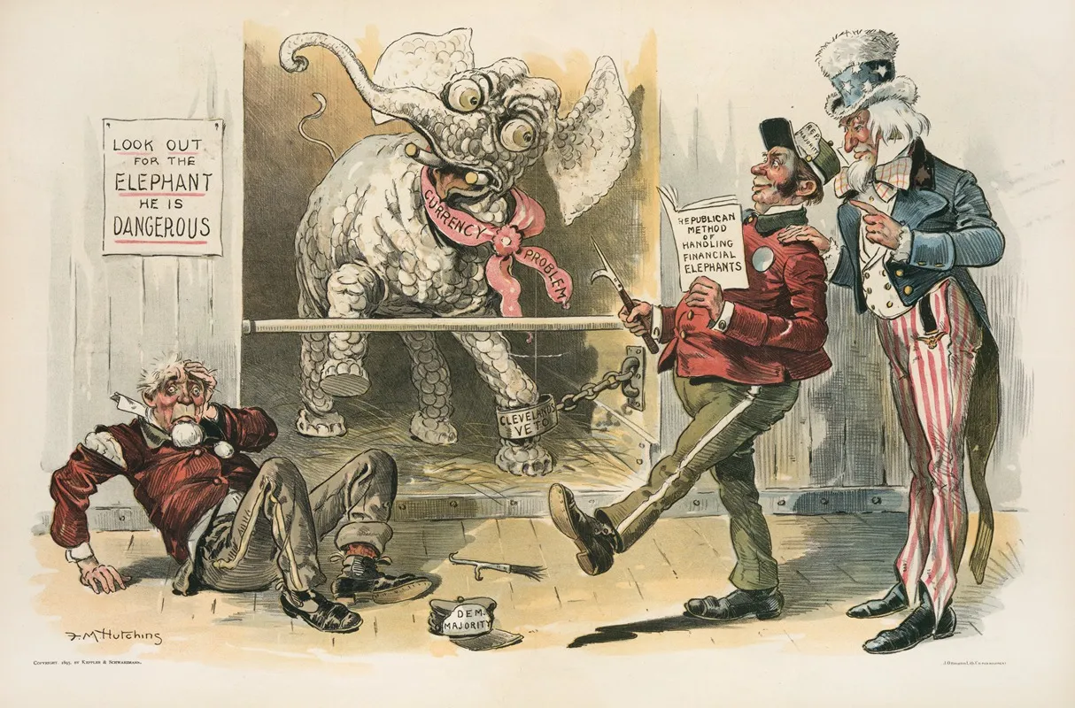 A Hard Beast To Handle Wall Art by Frank Marion Hutchins - High-Resolution Digital Print